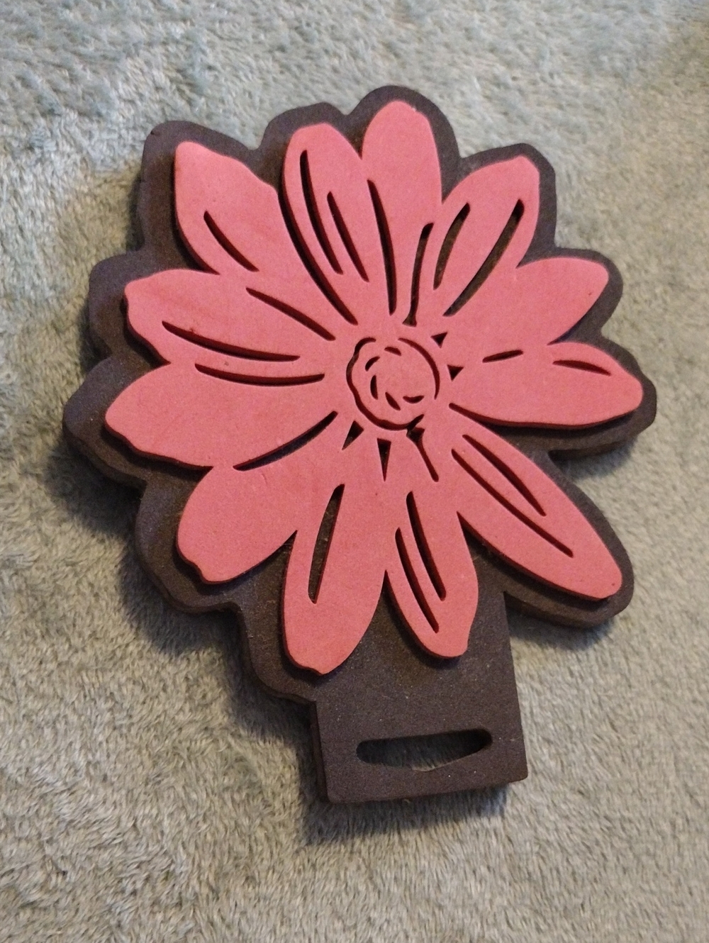 New Red & Black Foam Daisy Flower Stamp For Craft Work